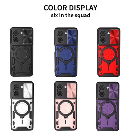 Противоударный чехол CD Texture Sliding Camshield Magnetic Holder на Xiaomi Redmi A5 4G Global - красный