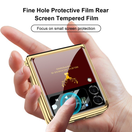 Противоударный чехол GKK Solid Color Plating для Samsung Galaxy Z Flip3 5G - золотой