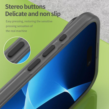 Противоударный чехол MagSafe Frosted Translucent TPU + PC для iPhone Air - черный
