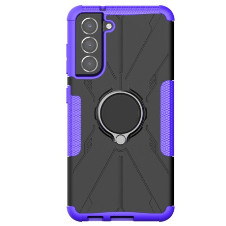 Противоударный чехол Machine Armor Bear для Samsung Galaxy S21 FE - фиолетовый