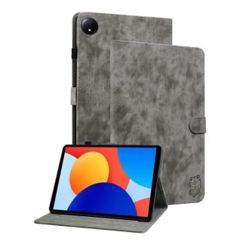 Чохол-книжка Embossed Tiger Pattern Leather для Xiaomi Redmi Pad SE 8.7 - сірий