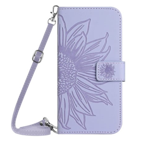 Чехол-книжка Skin Feel Sun Flower для Realme 10 Pro+ - фиолетовый