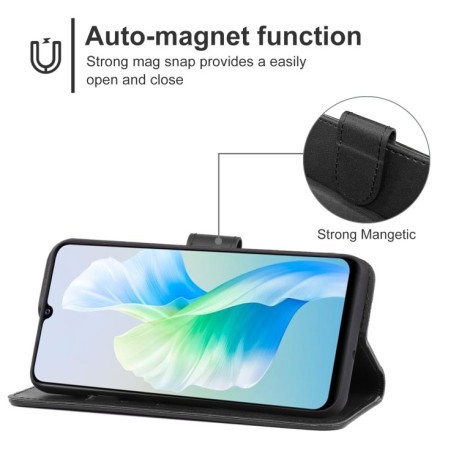 Чехол-книжка EsCase Leather для Vivo V23e - черный