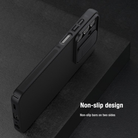 Противоударный чехол NILLKIN Black Mirror Series на Samsung Galaxy A25 - синий