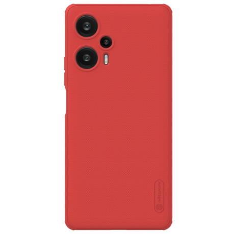 Противоударный чехол NILLKIN Super Frosted для Xiaomi Redmi Note 12 Turbo / Poco F5 - красный
