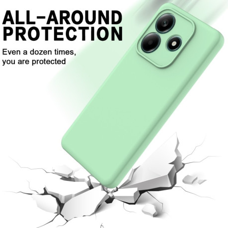 Силіконовий чохол Solid Color Liquid Silicone на Xiaomi Redmi Note 14 5G - зелений
