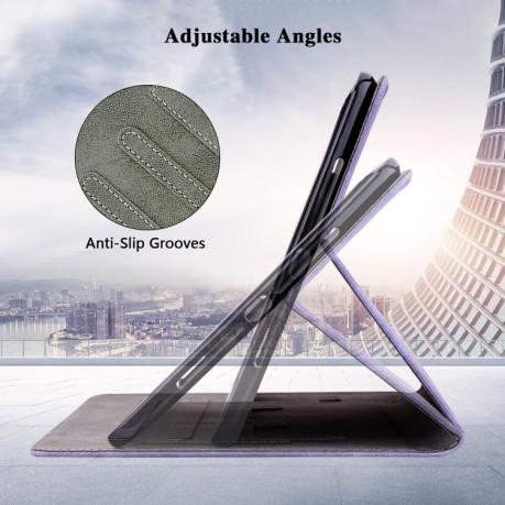 Чохол-книжка Embossed Tiger Pattern Leather для Xiaomi Pad 7 / Pad 7 Pro - фіолетовий