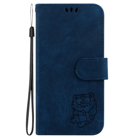 Чехол-книжка Little Tiger Embossed Leather на  Xiaomi Redmi Note 14 4G 164.48mm - синий