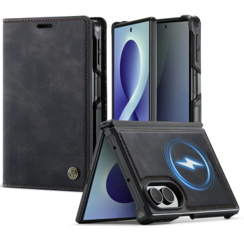 Чохол-книжка CaseMe C49 магнітний з RFID-блокуванням на Samsung Galaxy Fold8 5G — чорний