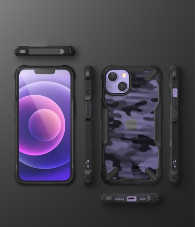Оригинальный чехол Ringke Fusion X Design durable на iPhone 13 mini - Camo black