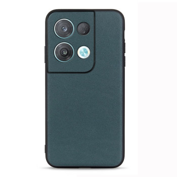Кожаный чехол Accurate Lambskin Texture для OPPO Reno 8 - зеленый