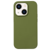 Силиконовый чехол Solid Color Liquid на iPhone 15 - зеленый