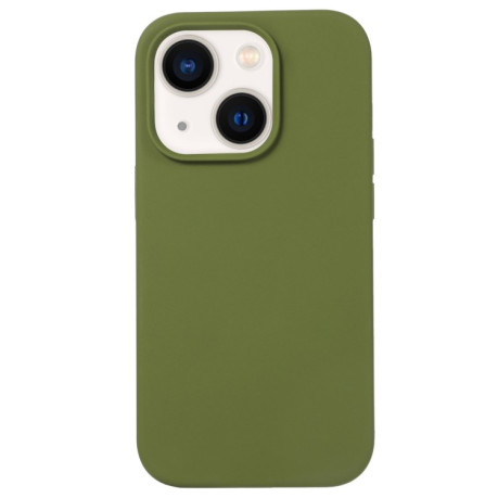 Силиконовый чехол Solid Color Liquid на iPhone 15 - зеленый