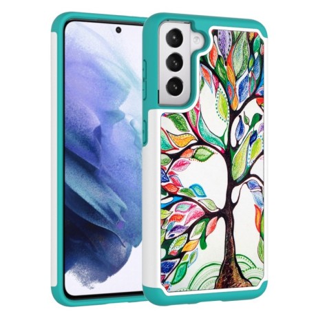Противоударный чехол Coloured Pattern на Samsung Galaxy S21 - Colorful Tree