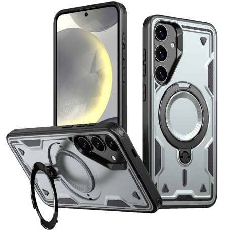 Протиударний чохол MagSafe Holder Armor PC Hybrid для Samsung Galaxy S24 FE 5G - сірий