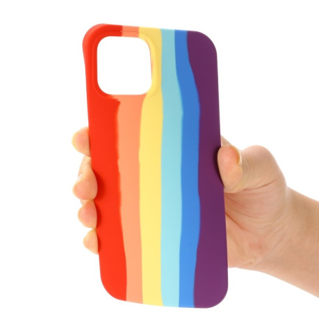 Силіконовий чохол Rainbow Liquid Silicone для iPhone 15 Pro-червоний