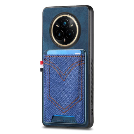Чехол Denim Texture Leather Skin на Realme 14 Pro+ - синій