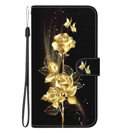 Чехол-книжка Colored Drawing Series на Realme C53/C51 / Narzo N53 - Gold Butterfly Rose