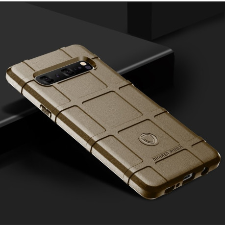 Противоударный чехол Rugged Shield Full Coverage Protective Silicone Case на Galaxy S10 5G-коричневый