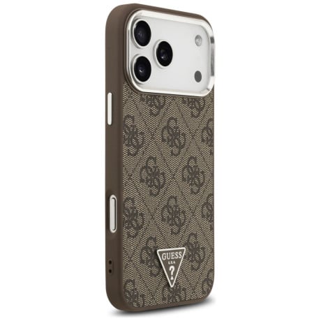 Оригинальный чехол Guess 4G Triangle Logo с MagSafe на iPhone 17 Pro Max - brown