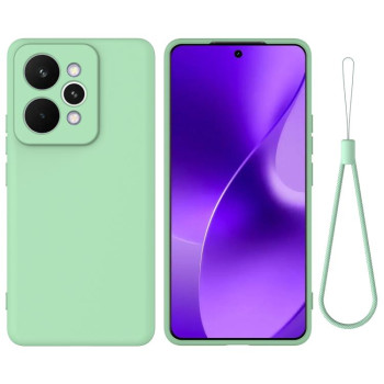 Силиконовый чехол Solid Color Liquid Silicone на Realme 15 Pro 5G — зелёный