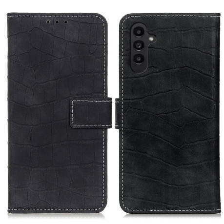 Чехол-книжка Magnetic Crocodile Texture на Samsung Galaxy A14 5G - черный