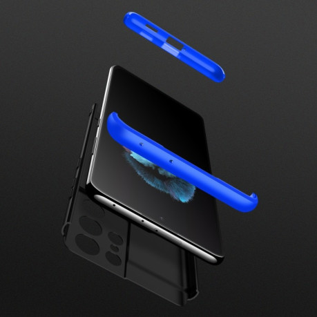 Протиударний чохол GKK Three Stage Splicing Full Coverage Samsung Galaxy S21 Ultra - чорно-синій