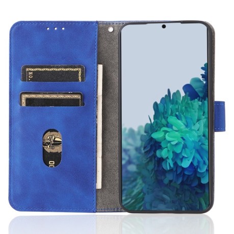 Чехол-книжка Buckle Calf Texture для Samsung Galaxy S22 Plus 5G - синий