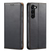 Шкіряний чохол-книжка Fierre Shann Genuine leather на Samsung Galaxy S23+Plus 5G - чорний