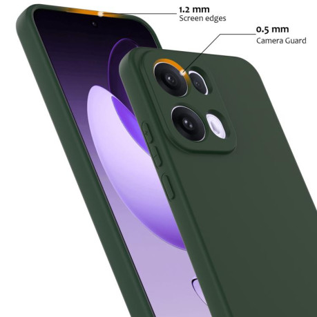 Силиконовый чехол Shockproof Silicone Magsafe для OPPO Reno13 Pro 5G Global - зеленый