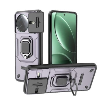 Ударозахисний чохол Sliding Camshield для Xiaomi Redmi K80 / Poco F7 Pro — фіолетовий