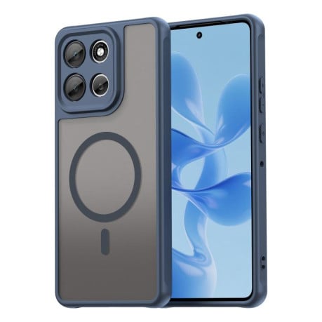 Чехол Fan Dun Series гибрид с Magsafe и защитой камеры на Motorola Moto G86 5G - синий