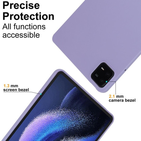 Чехол Oil Spray Skin-friendly TPU Tablet Case для Xiaomi Pad 6 / 6 Pro - фиолетовый