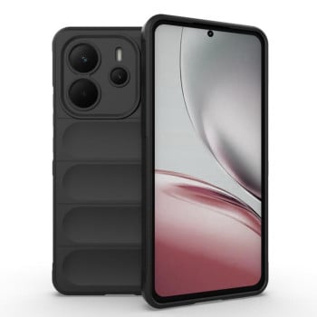 Силіконовий чехол Magic Flannel для Xiaomi Redmi Note 14 4G 164.84mm - чорний