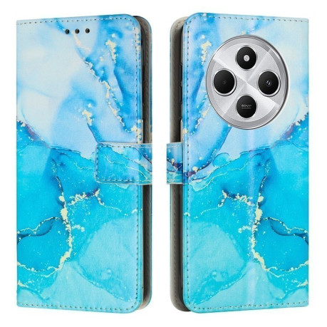 Чохол-книжка Painted Marble Pattern для Xiaomi Redmi 14C 4G/Poco C75/Redmi A4 5G - синій