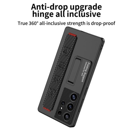 Противоударный чехол GKK Wristband with Holder для Samsung Galaxy S25 Ultra 5G - черный
