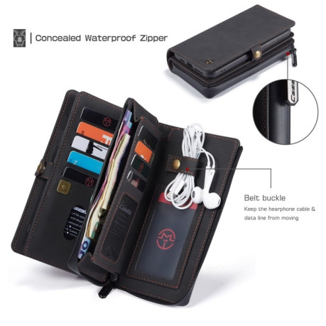 Кожаный чехол-кошелек CaseMe 018 на iPhone 11 Pro - черный