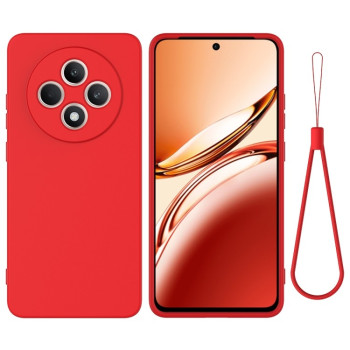 Силиконовый чехол Solid Color Liquid Silicone на OPPO Reno12 F/12 FS - красный