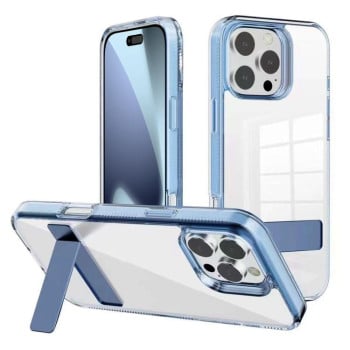 Протиударний чохол Kalebol Holder Clear Acrylic Hybrid TPU для iPhone 17 Pro - синій