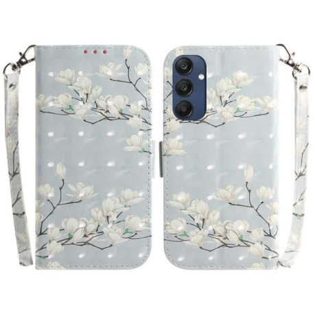 Чехол-книжка Crystal 3D Shockproof Protective Leather для Samsung Galaxy M35 - Magnolia