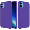 Силиконовый чехол Solid Color Liquid на iPhone 11- фиолетовый