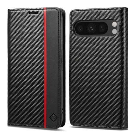 Чехол-книжка LC IMEEKE Carbon Fiber для Google Pixel 9 Pro - Black