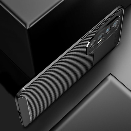 Ударозащитный чехол HMC Carbon Fiber Texture на Xiaomi Mi 10S - черный