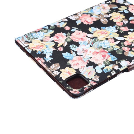 Чехол-книжка Flower Cloth Texture на iPad Pro 11 2021/Air 10.9 2022/2020 - черный
