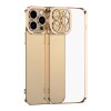 Противоударный чехол Electroplating High для iPhone 15 Pro - золотой
