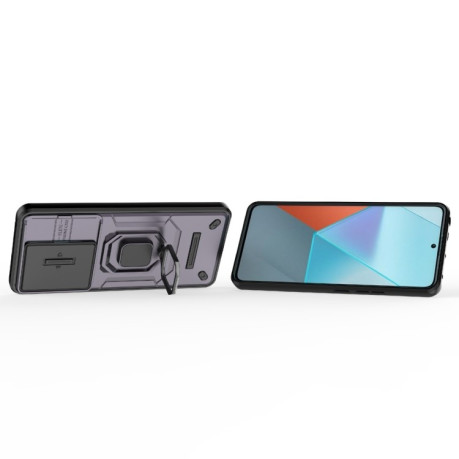 Протиударний чохол Sliding Camshield для Xiaomi Redmi Note 13 Pro 5G/Poco X6 5G - фіолетовий