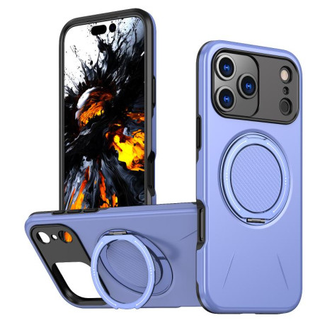 Противоударный чехол Kalebol с MagSafe и подставкой на iPhone 17 Pro Max - фиолетовый