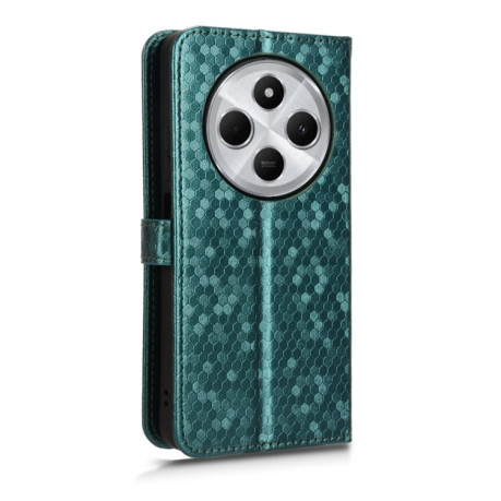 Чехол-книжка Honeycomb Dot для Xiaomi Redmi 14C 4G/Poco C75/Redmi A4 5G - зеленый