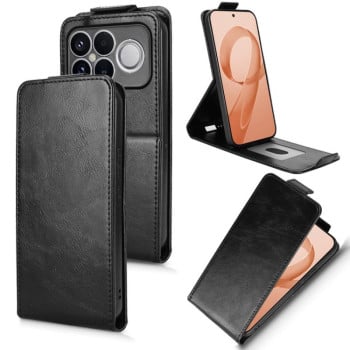 Фліп-чохол Magnetic Vertical Flip Leather для Xiaomi Redmi K90 Pro Max 5G / Poco F8 Ultra — чорний