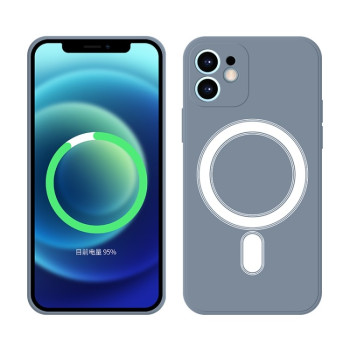 Протиударний чохол Silicone Full Coverage (Magsafe) для iPhone 12 Pro Max - сірий